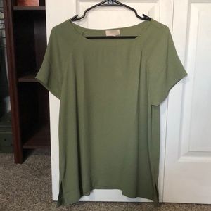 Loft Outlet Olive Green Short Sleeve
